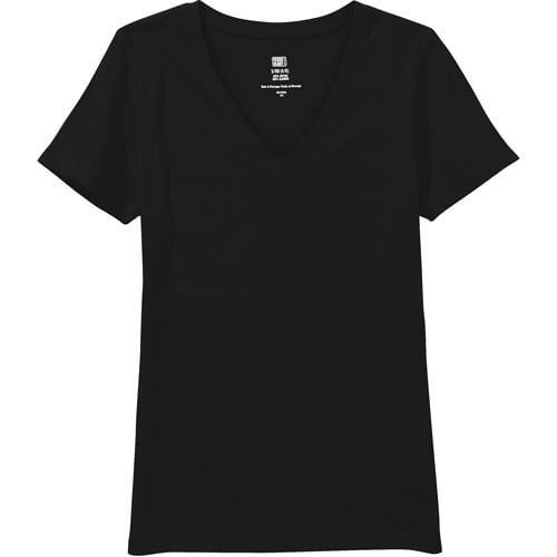 Faded Glory - Women's Cap-Sleeve V-Neck Tee Shirt - Walmart.com
