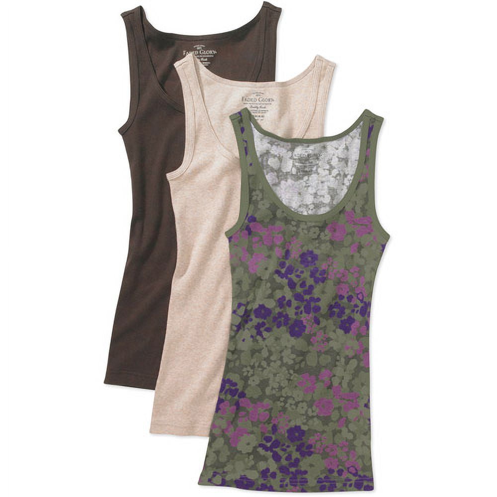 Faded Glory - Women's Cotton Tanks, 3-Pack - Walmart.com