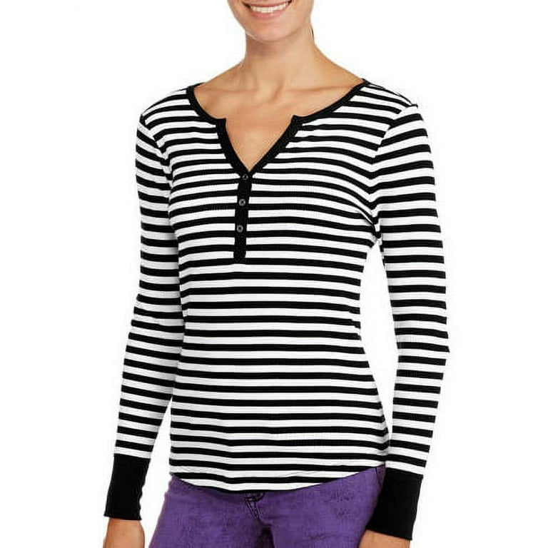 faded glory women's thermal henley