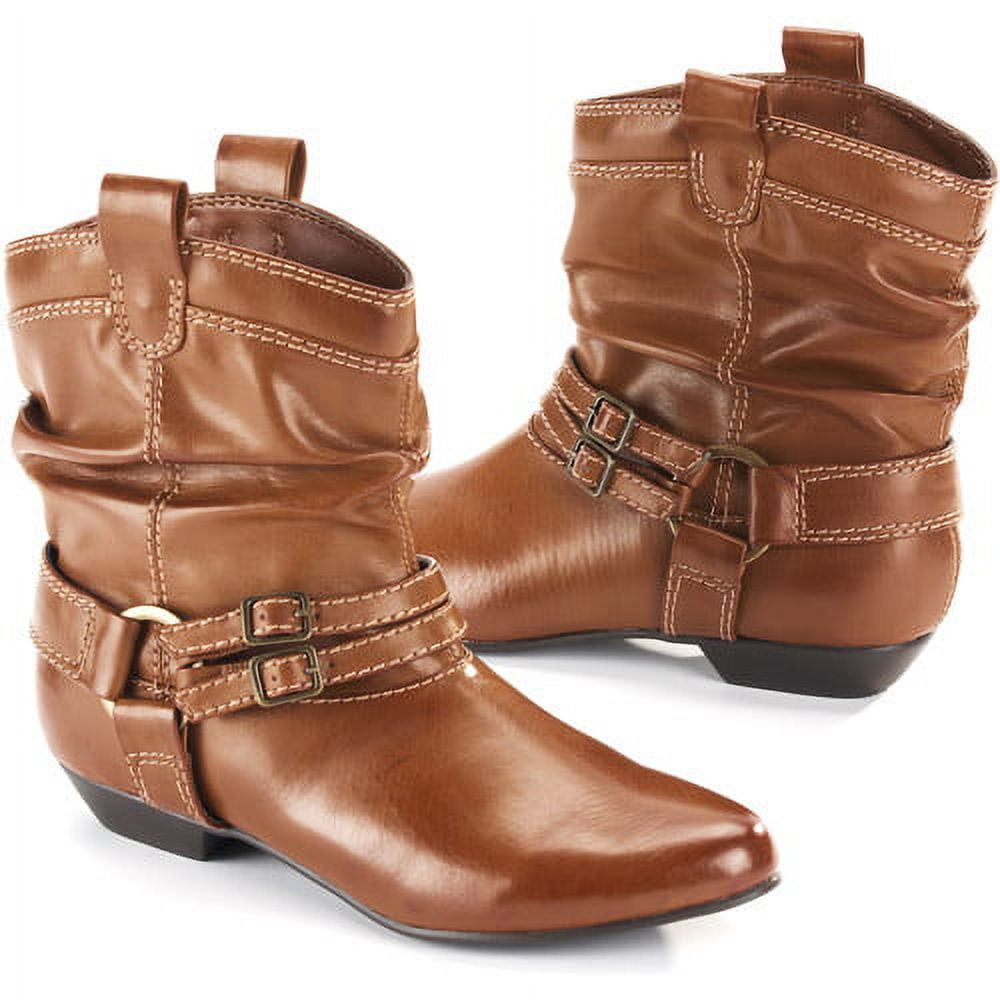 Faded Glory - Women's Marylou Ankle Slouch Boots - Walmart.com
