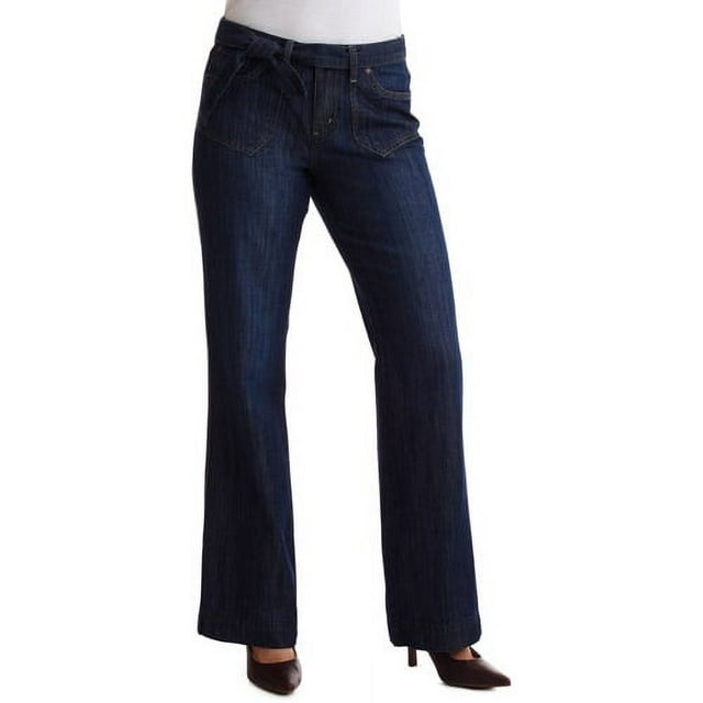 Faded Glory - Women's Organic Cotton Wide-Leg Trouser Jeans