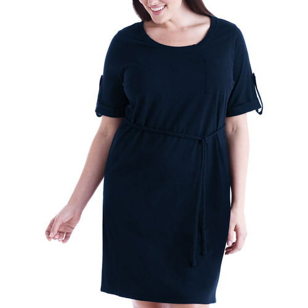 Faded Glory - Women's Plus Organic Cotton T-Shirt Dress - Walmart.com