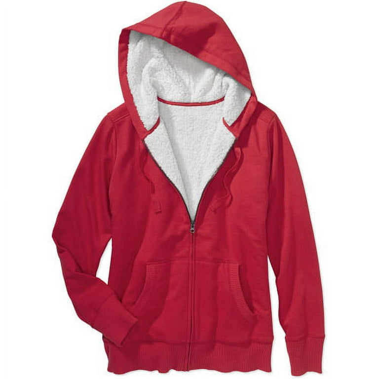 Faded Glory Women s Plus Sherpa Lined Hoodie Walmart
