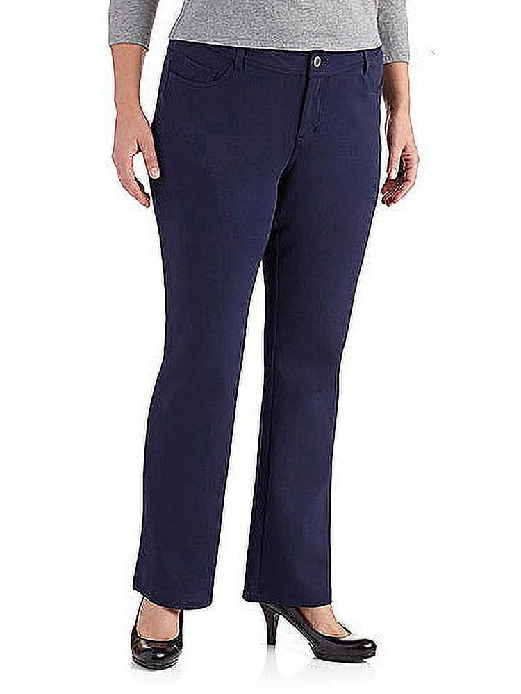 Faded Glory Women's Plus-Size Bootcut Ponte Knit Pants - Walmart.com