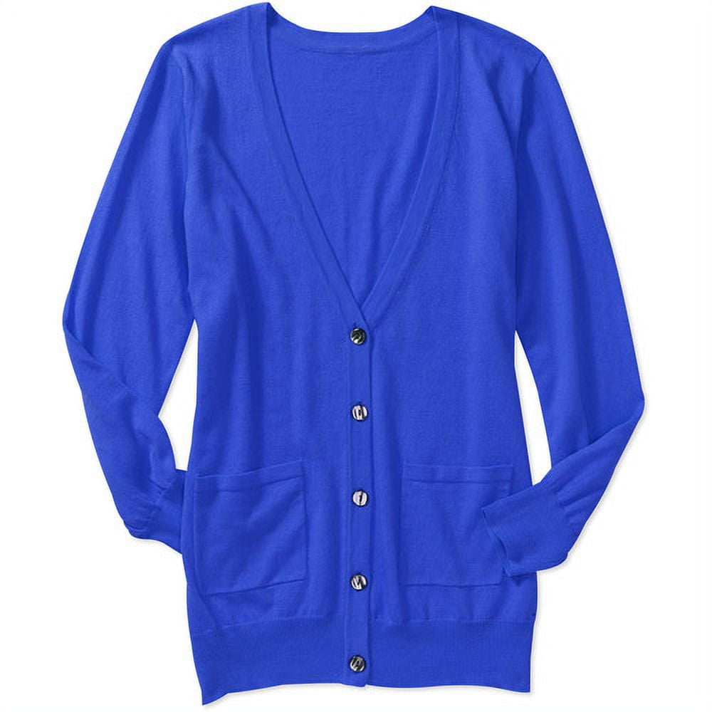 Faded Glory Women s Plus Size Classic Boyfriend Cardigan Walmart