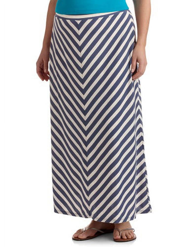 Faded Glory Women's Plus-Size Striped Maxi Skirt - Walmart.com