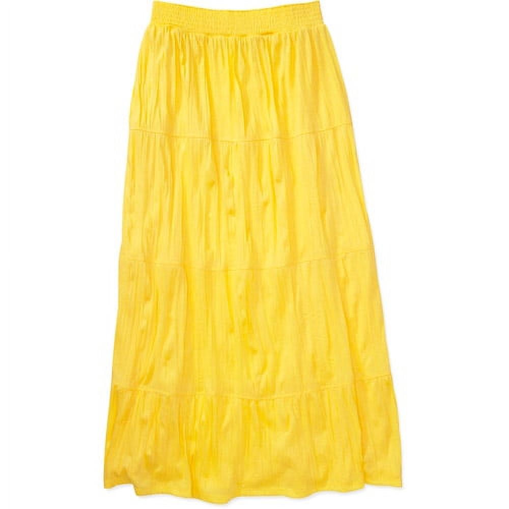 Faded Glory Women's PlusSize Tiered Crinkle Jersey Broomstick Skirt