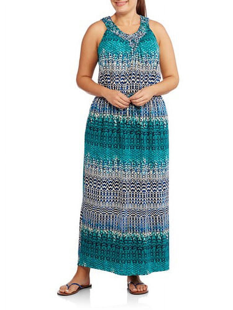 V-Neck Macrame Maxi Dress - Walmart ...