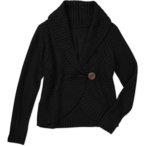 Faded Glory Women s Shawl Collar Buttoned Cardigan Walmart