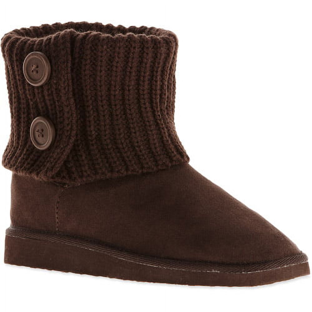 Faded Glory Women s Shelley Sweater Knit Boots Walmart
