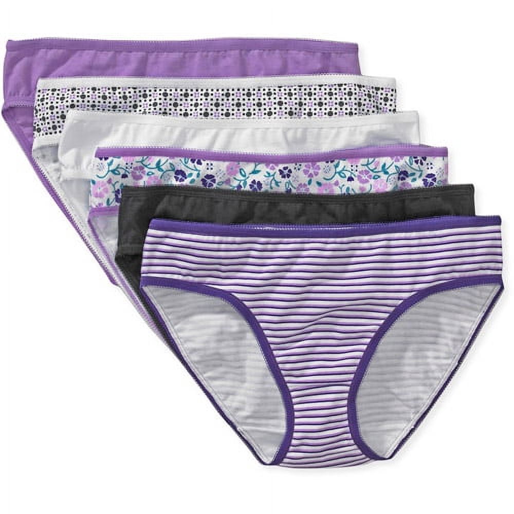 Faded Glory Women's Stretch Cotton Bikini Panties, 6Pack