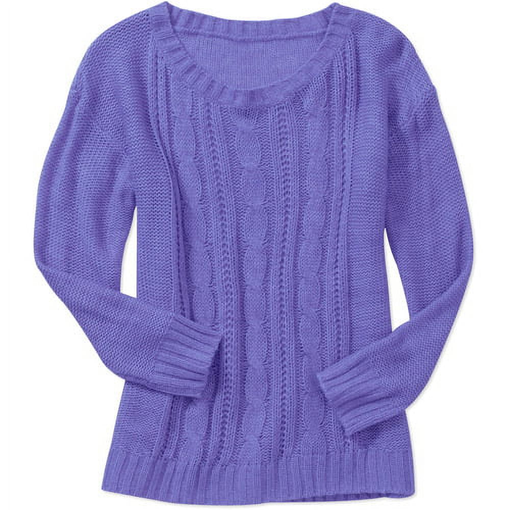 Faded Glory Women s Textured High Low Sweater Walmart