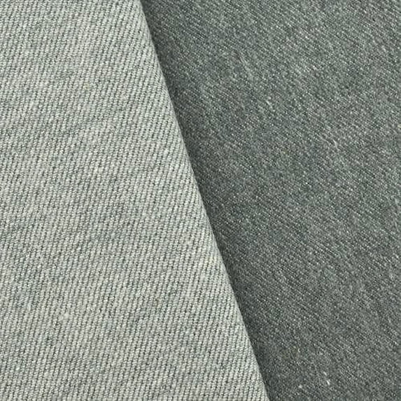 Faded Gray Cotton Japanese Selvedge Denim, Fabric By the Yard