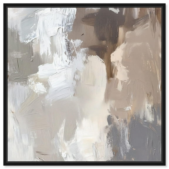 Faded Textured I Canvas Boho Minimalist by Art Remedy, Black Frame, 12 x 12