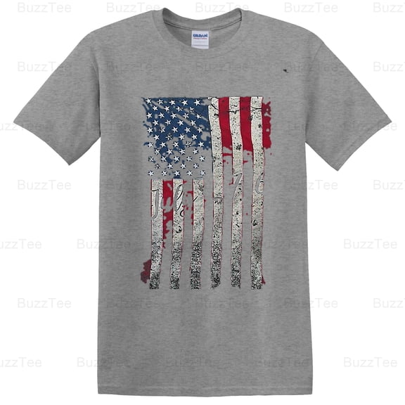 Faded Vintage American Flag 4th July 1776 The Original Retro T-Shirt Unisex, up to 5XL