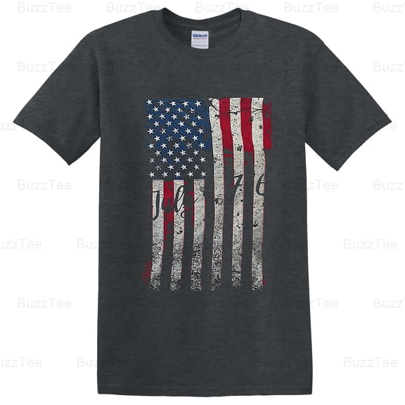 Faded Vintage American Flag 4th July 1776 The Original Retro T-Shirt Unisex, up to 5XL