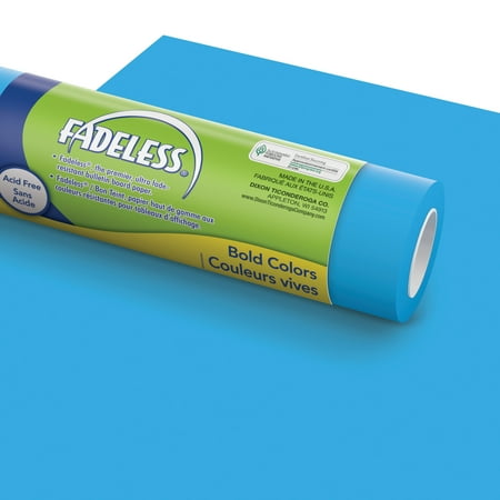 Fadeless® Art Paper, 48” x 50 ft, Roll, Brite Blue, Easy-to-Fold