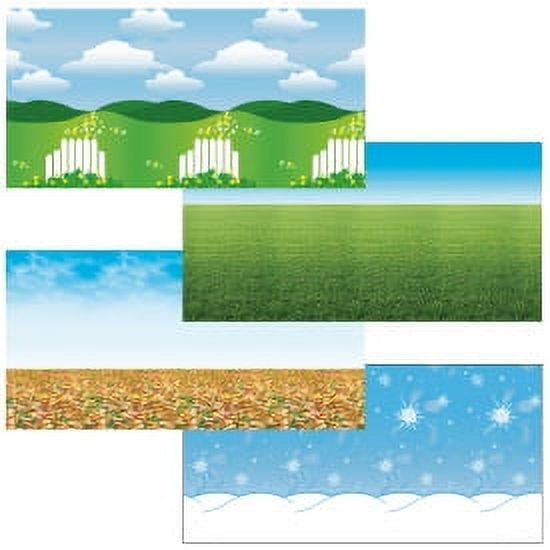 Fadeless Bulletin Board Art Paper, 48" x 12' Rolls, Seasons Assortment
