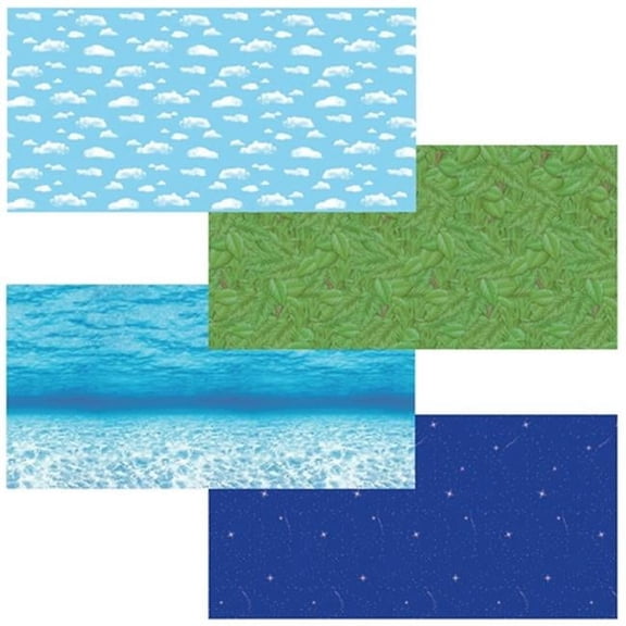 Fadeless Bulletin Board Art Paper, Nature Assortment, 48" x 12', 4 Rolls