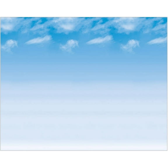 Fadeless Bulletin Board Art Paper, Wispy Clouds, 48" x 12', 4 Rolls