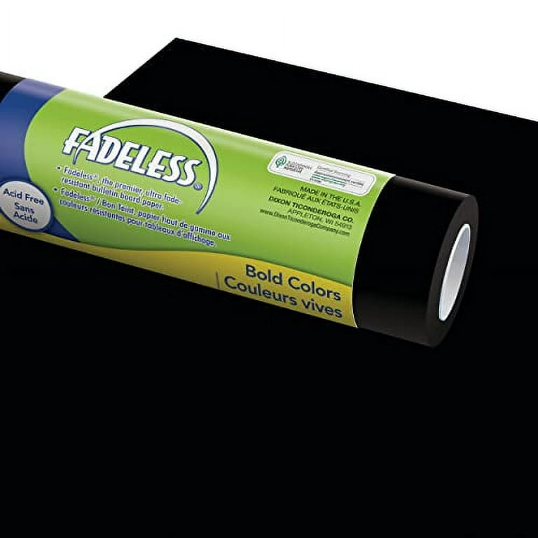 Fadeless Bulletin Board Paper, Fade-Resistant Paper for Classroom Decor,  48â€ x 12â€™, Black, 1 Roll 