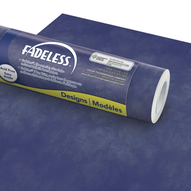 Fadeless Designs Paper Roll, Color Wash Navy, 48 Inches x 12 Feet