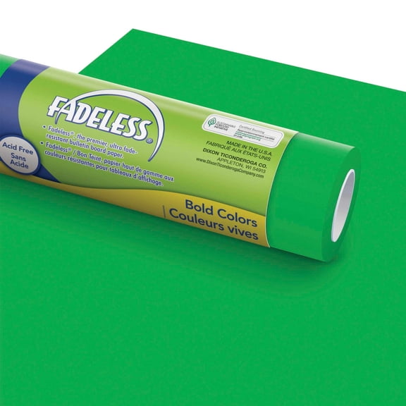 Fadeless Paper Roll, Apple Green, 24 Inches x 60 Feet