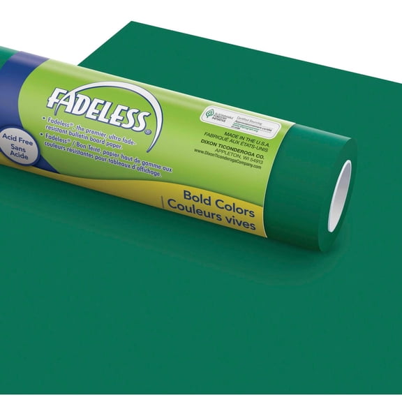 Pacon Fadeless Sulphite Acid-Free Art Paper Roll, 50 lb, 48 in X 200 ft, Emerald Green