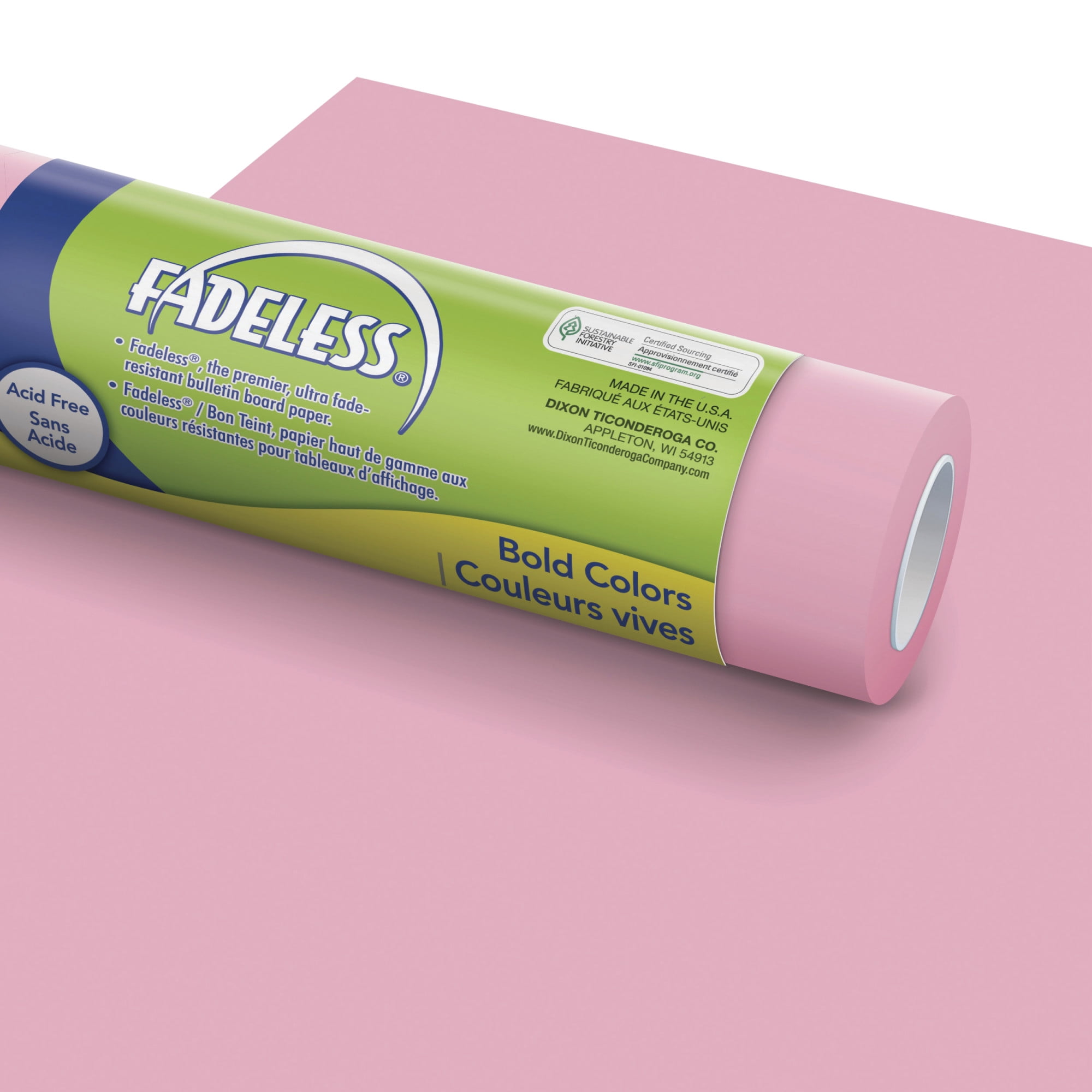 Fadeless Art Paper Roll, 24 inch x 720 inch, Multiple Colors, White