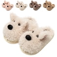 thumbnail image 1 of Fadezar Kids Fuzzy Slippers Winter Warm Cute Dog House Slippers Non Slip Indoor Puppy Shoes for Little Big Boys Girls, 1 of 7
