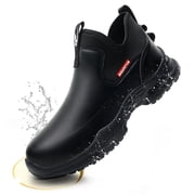 Fadezar Mens Non Slip Work Shoes Waterproof Oilproof Slip Resistant Shoes for Chef Restaurant