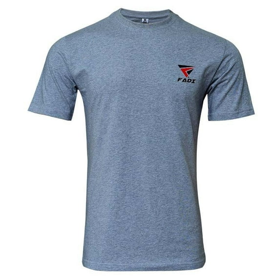 Fadi Sports 100% Cotton T-shirts -Adult Men- Grey Size M