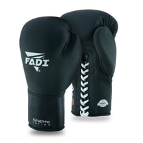 Fadi Sports A2 Lace up Boxing Gloves Made of Matte Cow Hide Leather Black - 12 oz