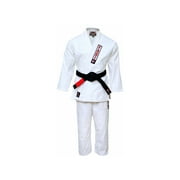 Fadi Sports Excellence Kimono Series Kids Brazilian Jiu-Jitsu Gi - Premium BJJ Gi Uniform for Young Warriors - White M1