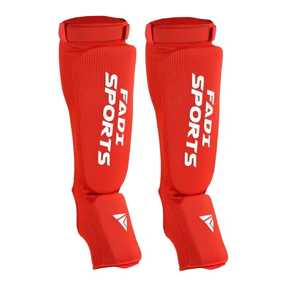 Fadi Sports Red Shin in Step in Elastic Polycotton - Boxing & Mma Training - Unisex Child XXXS