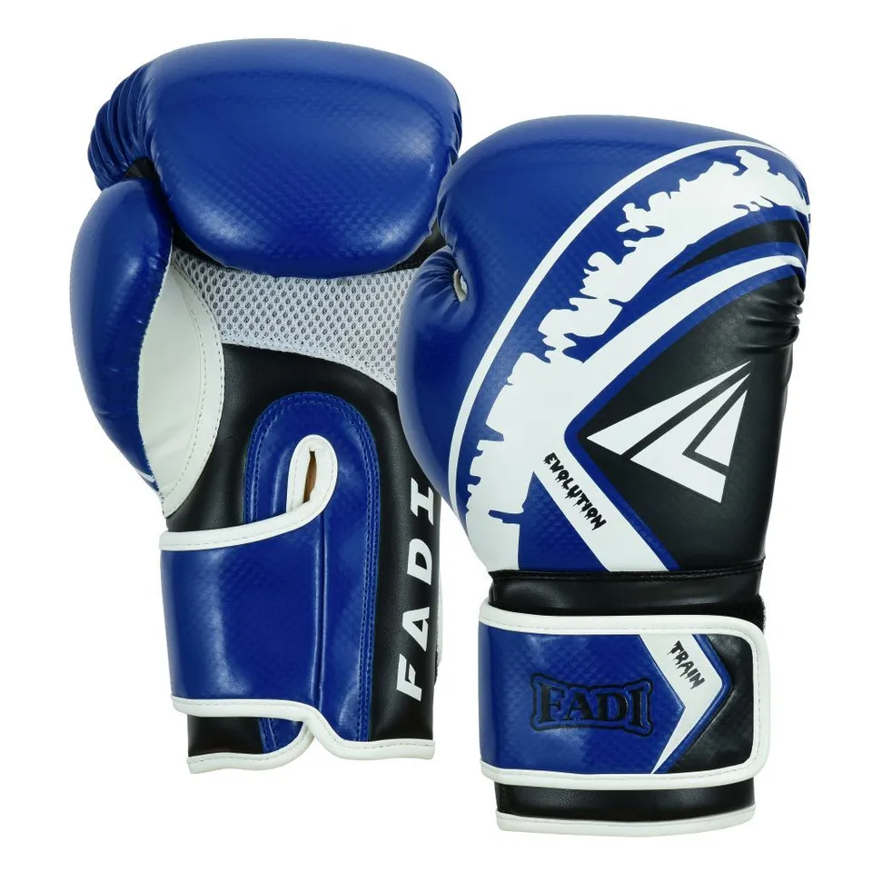 Fadi Sports Training Boxing Gloves 14 oz, Blue – Artificial Leather, Airflow Mesh, Secure Wrist Support
