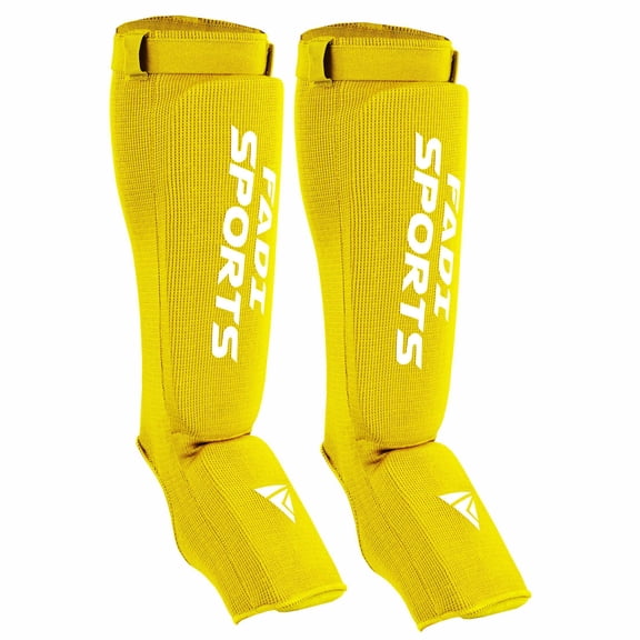 Fadi Sports Yellow Shin in Step in Elastic Polycotton - Boxing & Mma Training - Unisex Child XXXS