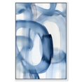 thumbnail image 1 of Fading Blue Mist III Canvas Print Modern Blue Wall Art by Art Remedy, White Frame, 24 x 36, 1 of 7
