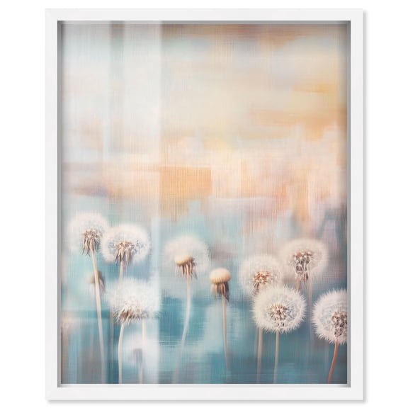 Fading Fluff II Shadowbox Print Western Floral Art by Art Remedy, White Frame, 16 x 20