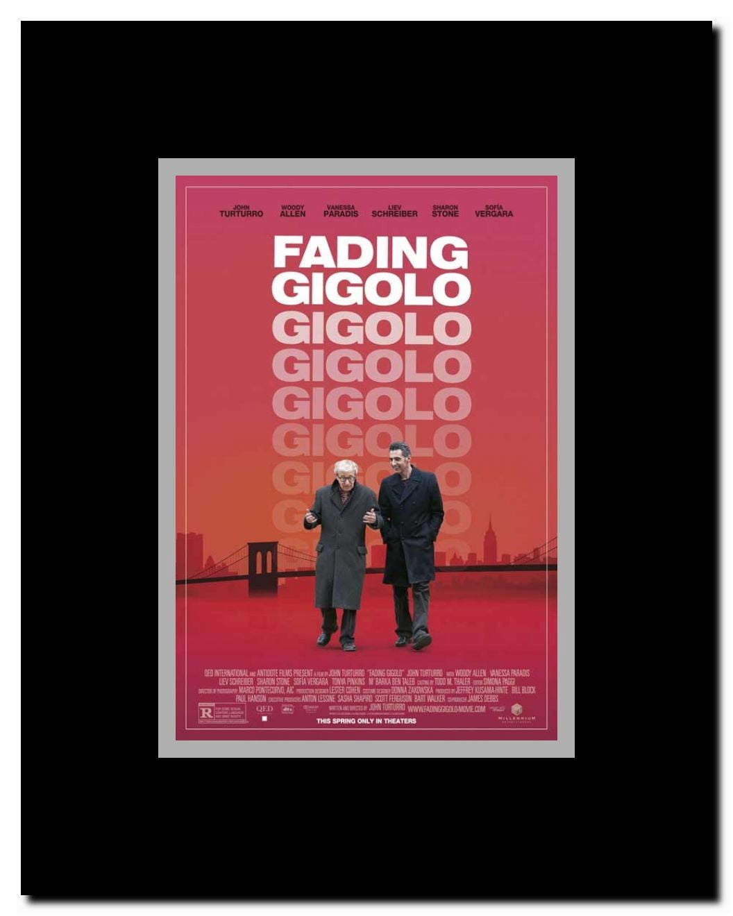 Fading Gigolo Framed Movie Poster