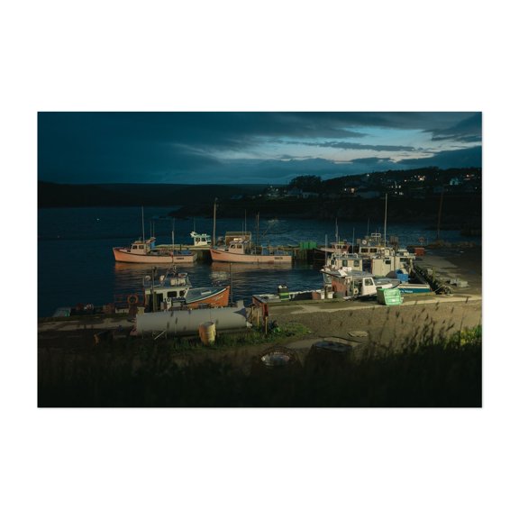 Fading Light, Neil's Harbour - Neils Harbour Nova Scotia Canada Photography Unframed Wall Art Print 8 x 12 inches