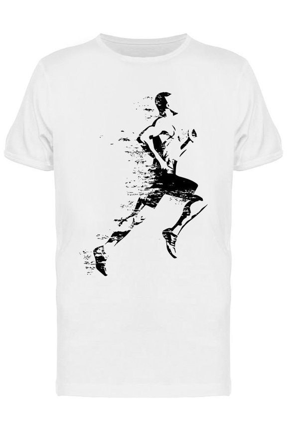 Fading Running Man T-Shirt Men -Image by Shutterstock, Male Large