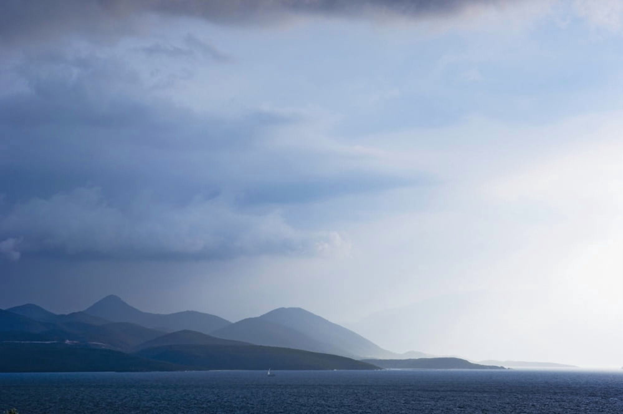Fading Seascape Of Ioninan Islands At Sunset Ioninan IslandsGreece Canvas Art - Chris Parker Design Pics (19 x 12)
