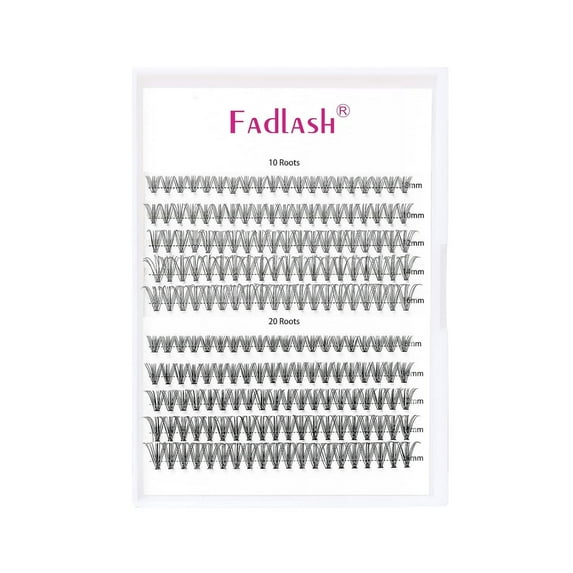 Fadlash 200/240PCS Individual Lashes C/D Curl Lash Clusters 10D 20D 30D 40D