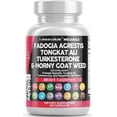thumbnail image 1 of Clean Nutraceuticals Fadogia Agrestis Tongkat Ali Turkesterone Supplement with Horny Goat Weed, Saw Palmetto, Maca Root, Siberian Ginseng, Tribulus Terrestris, Fenugreek, Wild Yam - 60 Count, 1 of 9