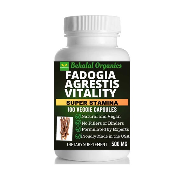 Fadogia Agrestis 500mg Powerful Extract to Support Athletic Performance & Strength - 100 Quick Vegan Capsules