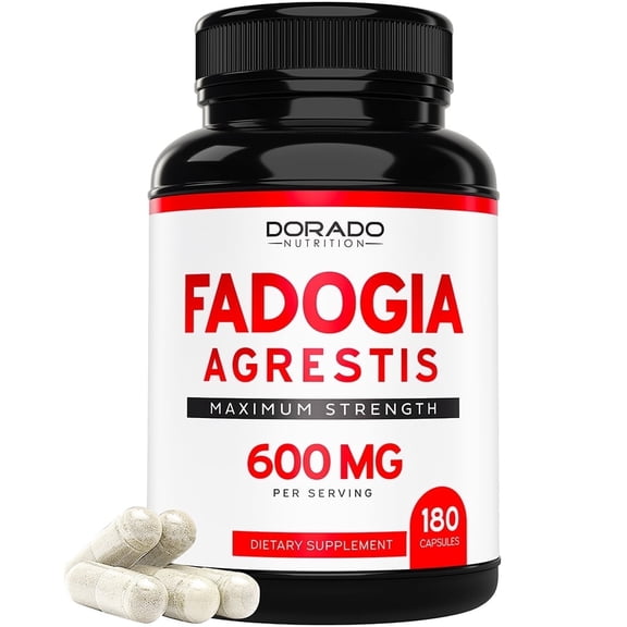 Fadogia Agrestis 600mg Extract - (180 Capsules) - [Maximum Strength] - Strength, Drive, Athletic Performance, Muscle Mass - Third Party Tested - Zero Fillers - Gluten Free, Non-GMO, Vegan Capsules