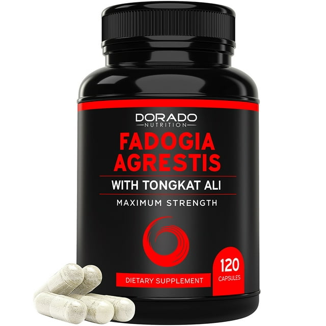 Fadogia Agrestis 600mg & Tongkat Ali 400mg Blend - (120 Capsules) - [Maximum Strength] - Zero Fillers - Gluten Free, Non-GMO, Vegan Capsules
