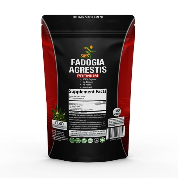 Fadogia Agrestis Pills 1,000mg (Maximum Strength) 10:1 Stem Extract 100 Caps