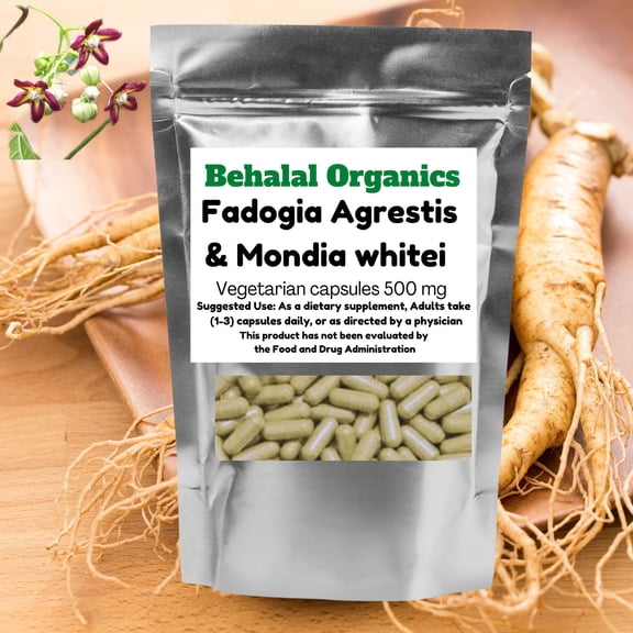 Fadogia Agrestis and Mondia whitei (Mulondo) 500mg vegetarian 100 Quick Capsules